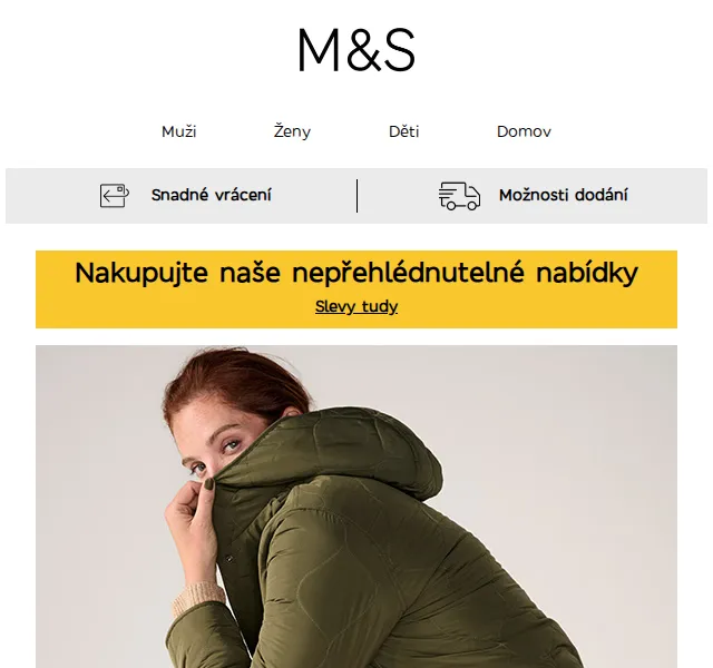 Marks and Spencer: Slevy na kabáty a zimní oblečení – červenec 2026 | Nuslet.cz