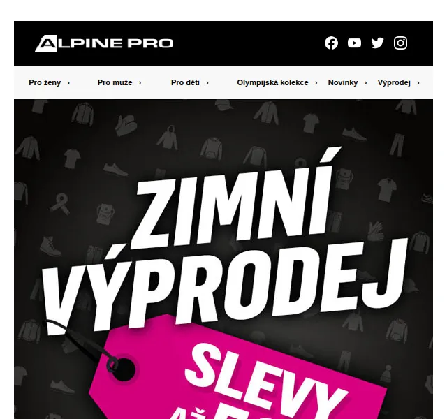 ALPINE PRO: Výprodej až 50 % – červen 2026 | Nuslet.cz