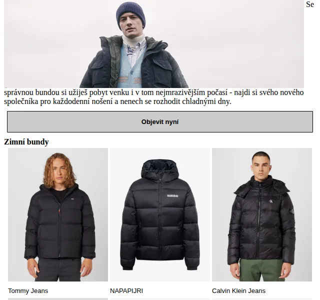 ABOUT YOU: Zimní bundy a kabáty Tommy Jeans, The North Face – červenec 2026 | Nuslet.cz