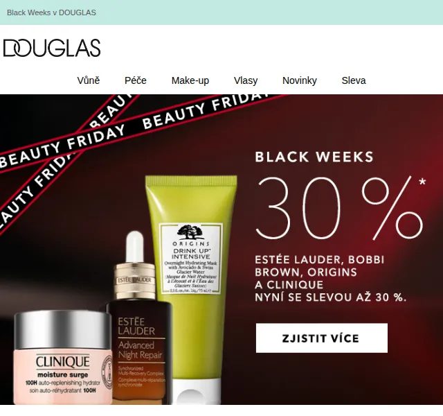 Douglas CZ: Až 30% sleva na Estée Lauder a Clinique – červenec 2026 | Nuslet.cz