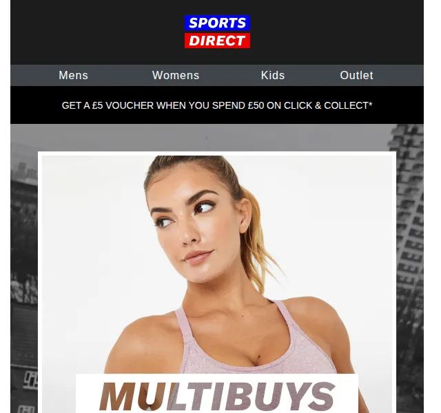 Sportsdirect.com: Multibuys – slevy až 60 % na značky | červen 2026 | Nuslet.cz