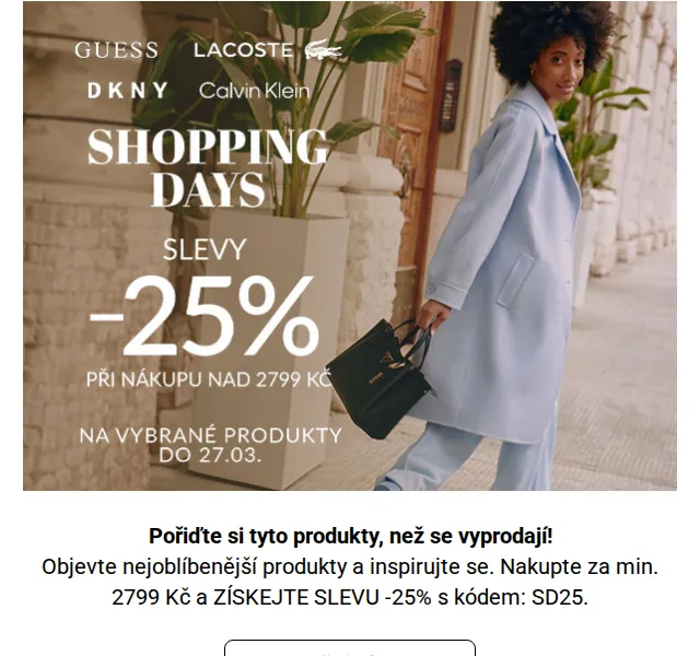 Modivo: -25 % na TOP produkty SHOPPING DAYS – červenec 2026 | Nuslet.cz