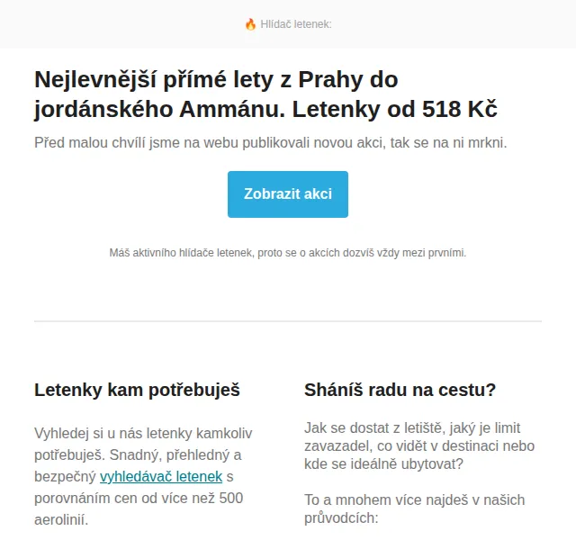 Cestujlevne.com: Letenky do Ammánu od 518 Kč – červen 2026 | Nuslet.cz