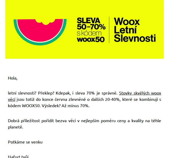 Richard Woox: Letní slevnosti až 70 % – červenec 2026 | Nuslet.cz