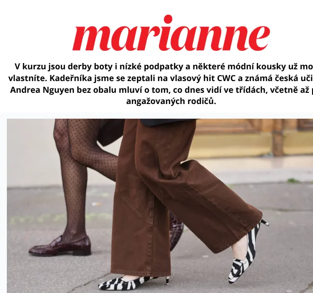 Marianne: Derby boty, CWC vlasy, předplatné 899 Kč