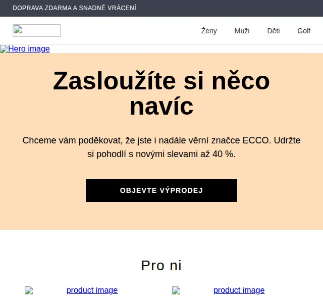 ECCO: Výprodej se slevami až 40 % – červenec 2026 | Nuslet.cz
