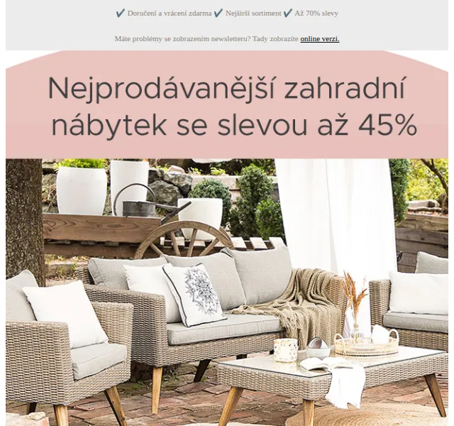 Beliani: Nejprodávanější zahradní nábytek se slevou až 45 % – červen 2026 | Nuslet.cz