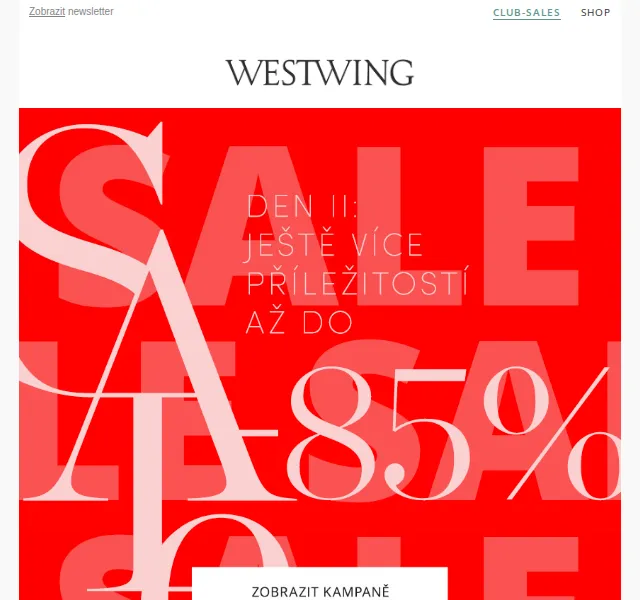 Westwing: Sezónní výprodej až -85 % – červen 2026 | Nuslet.cz