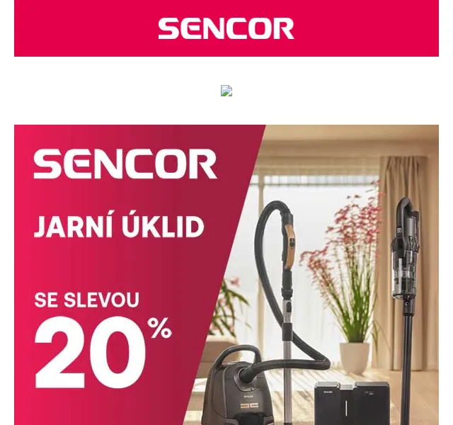 Sencor: 20% na jarní úklid – březen 2026 | Nuslet.cz