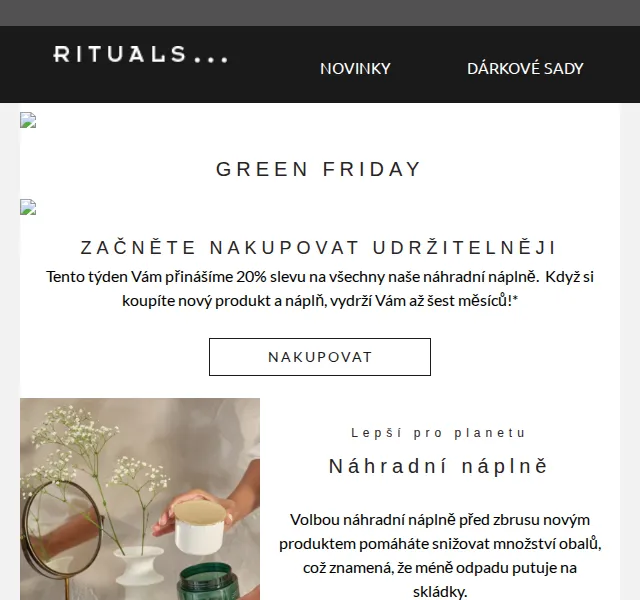 Rituals: 20% sleva na náhradní náplně – červen 2026 | Nuslet.cz