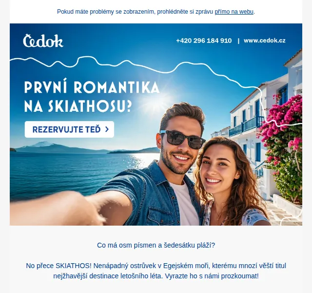 Čedok: Skiathos se slevou od 11 390 Kč – červenec 2026 | Nuslet.cz