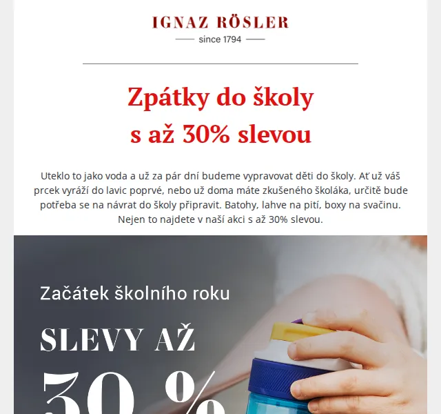 Ignazrosler: zpátky do školy s až 30% slevou – červenec 2026 | Nuslet.cz