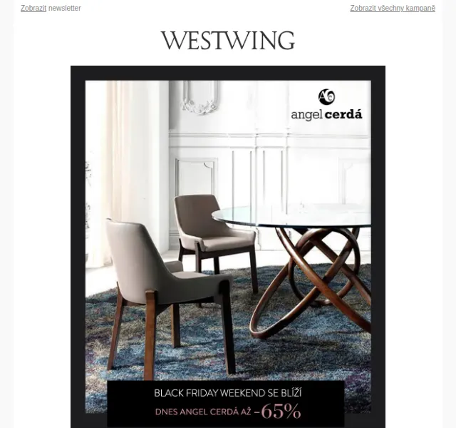 Westwing: Angel Cerdá až -65 % – červen 2026 | Nuslet.cz