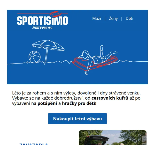Sportisimo.cz: Letní vybavení na cesty a kemping – červen 2026