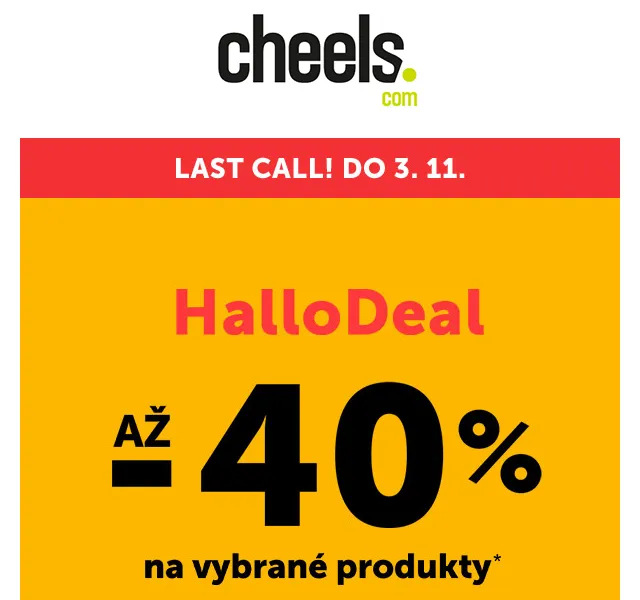 Cheels.com: slevy až 40 % na boty a oblečení – červen 2026 | Nuslet.cz