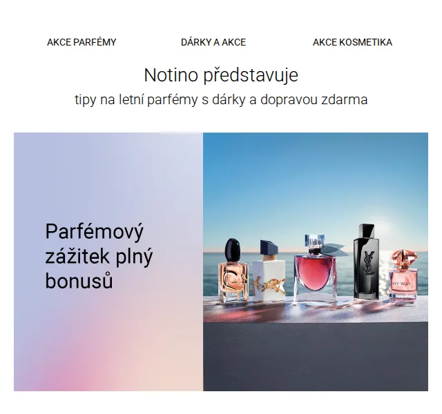 Notino: Doprava zdarma a set dárků k nákupu parfémů – červenec 2026 | Nuslet.cz