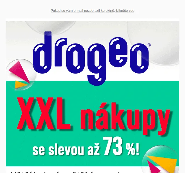 Drogeo: XXL balení se slevou až 73 % – červen 2026 | Nuslet.cz