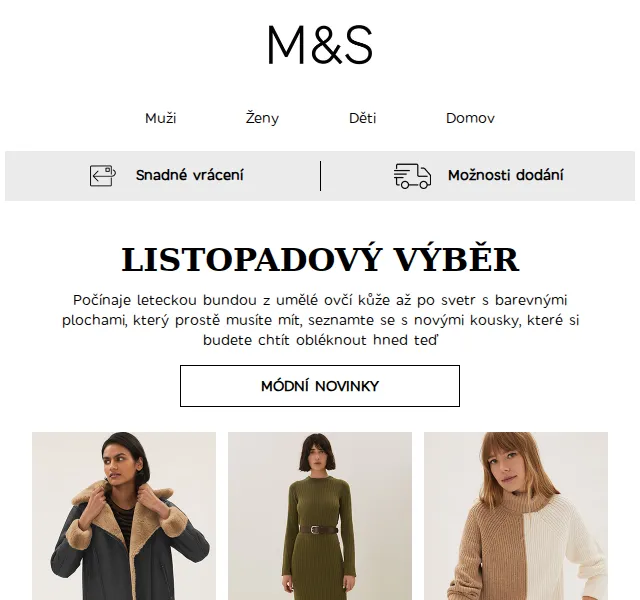 Marks and Spencer: Výběr stylů na listopad – listopad 2021 | Nuslet.cz