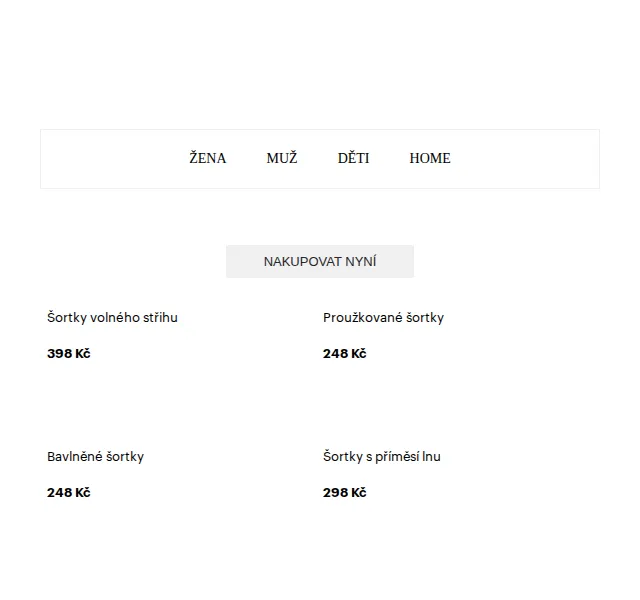 Gate.shop: Šortky od 168 Kč – červenec 2026 | Nuslet.cz