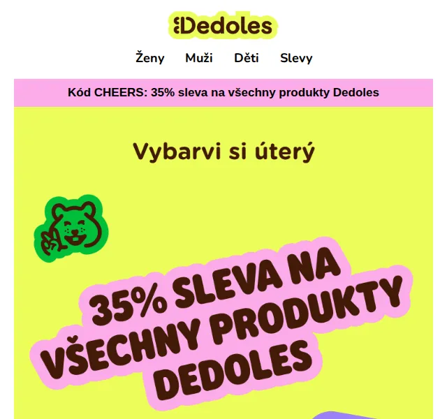Dedoles.cz: 35% sleva na vše – červenec 2026 | Nuslet.cz