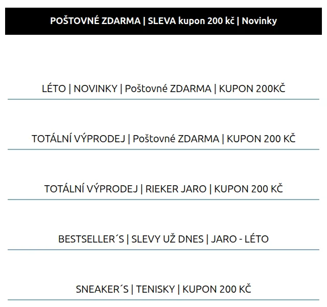 Eliteshoes: Totální výprodej – sleva 200 Kč a poštovné zdarma – červenec 2026 | Nuslet.cz