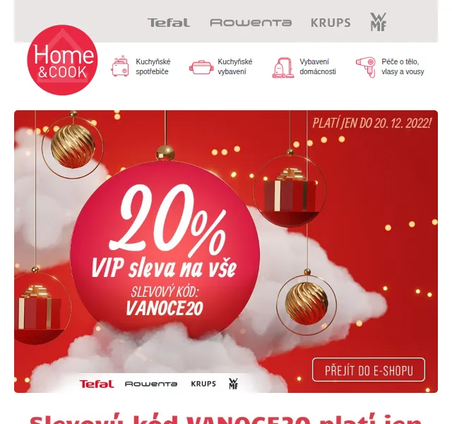 Home & Cook: Víkendová sleva 20 % – kuchyňské spotřebiče a vybavení – červen 2026 | Nuslet.cz