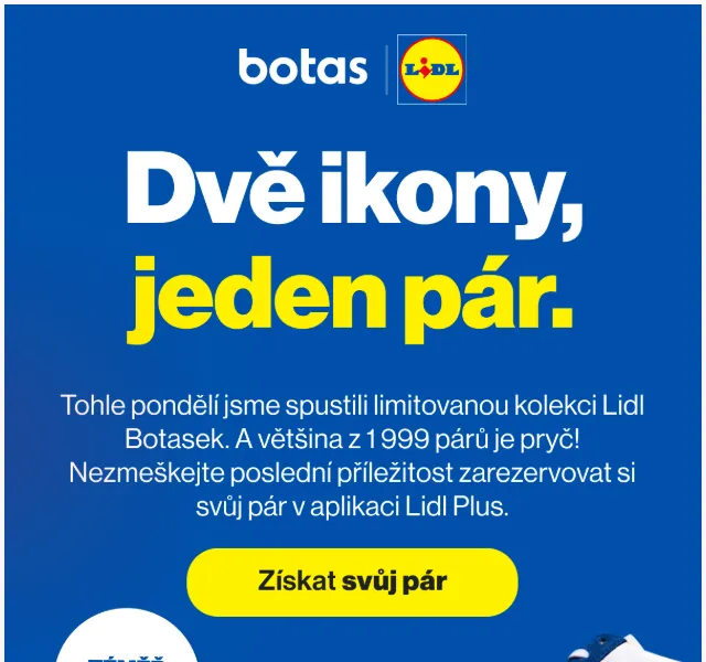 Vasky: Botas limitka Lidl × Botas – duben 2026 | Nuslet.cz