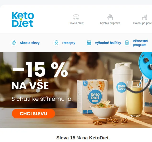 KetoDiet: Sleva 15 % na celý sortiment – červenec 2026 | Nuslet.cz