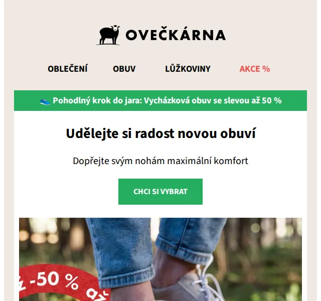 Obuv se slevou až 50 % | Ovečkárna