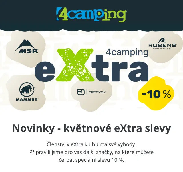 4camping.cz: -10 % Mammut, MSR, Ortovox, Robens – květen 2026