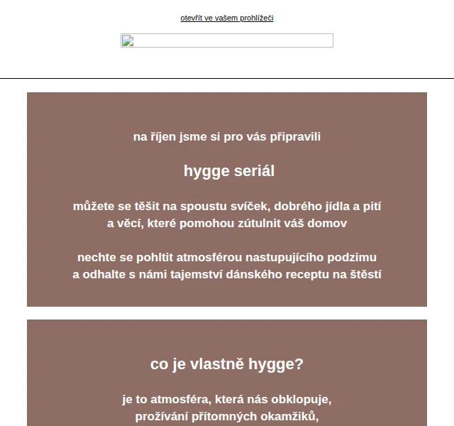 arki: hygge seriál a krabička hygge záchrany – říjen 2026 | Nuslet.cz