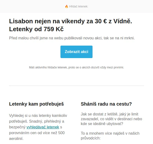 Cestujlevne.com: Lisabon od 30 € z Vídně – červen 2026 | Nuslet.cz