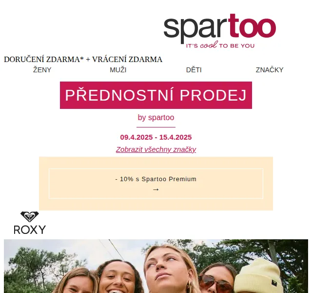 Spartoo: sleva až -50 % na Roxy, EA7, Superga a DC Shoes – červenec 2026 | Nuslet.cz