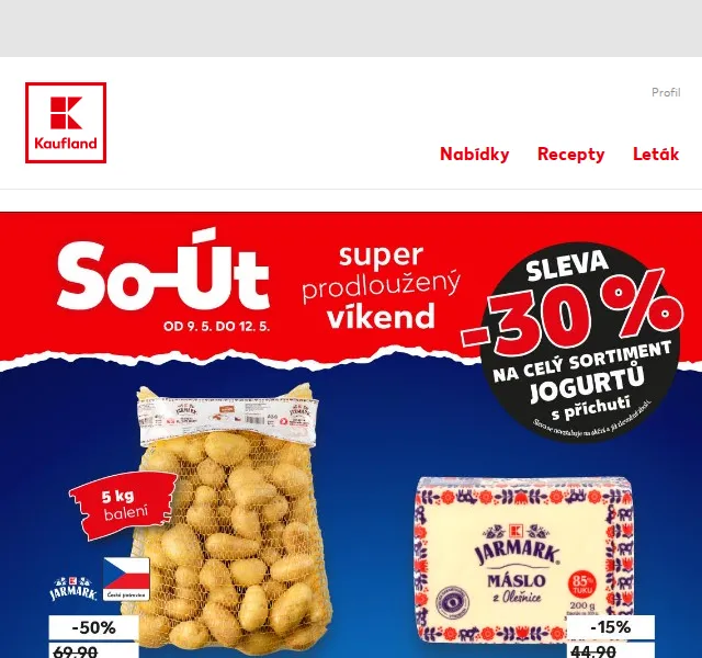 Kaufland nabídka od soboty 9. 5. 2026 - slevy