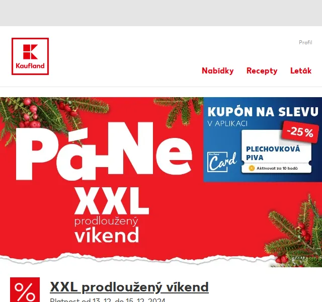 Kaufland: Slevy na maso, jogurty a pivo – prosinec 2024 | Nuslet.cz