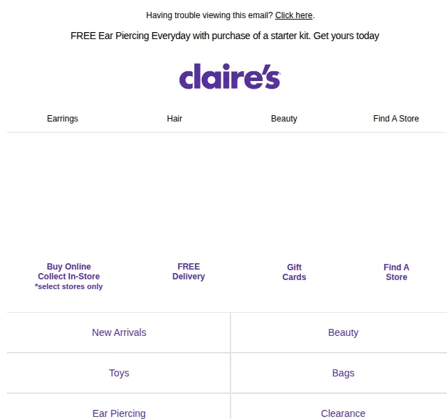 Claire's: 10 kusů za 10 £ – výprodej končí dnes | červenec 2026 | Nuslet.cz