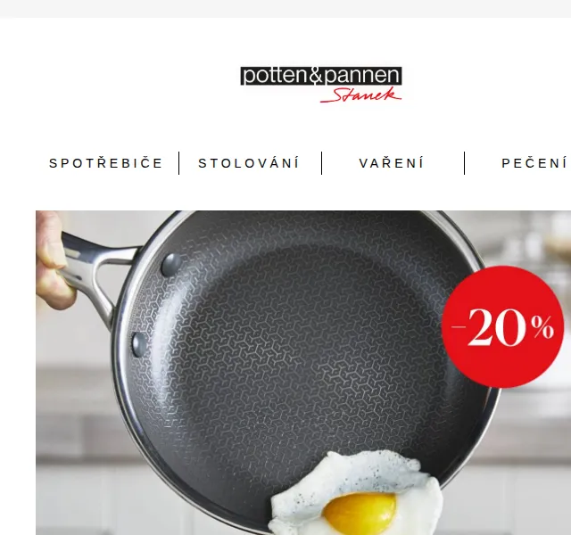 Potten & Pannen - Staněk: 20 % sleva na hrnce a pánve – duben 2026 | Nuslet.cz