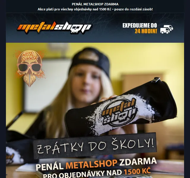 METALSHOP: Penál zdarma k objednávce nad 1500 Kč – červen 2026 | Nuslet.cz