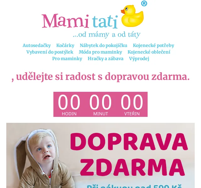 Mamitati.cz: Doprava zdarma na Baby Nellys & dětské vybavení – červenec 2026 | Nuslet.cz