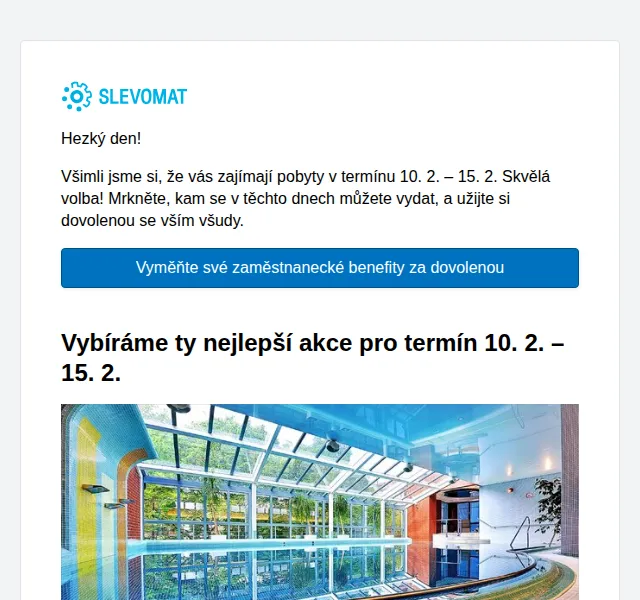 Slevomat: Pobyty v termínu 10.2.–15.2. – únor 2026 | Nuslet.cz