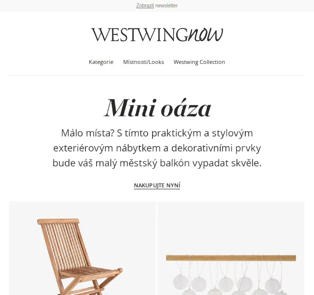 WestwingNow: nábytek na balkón – červen 2026 | Nuslet.cz