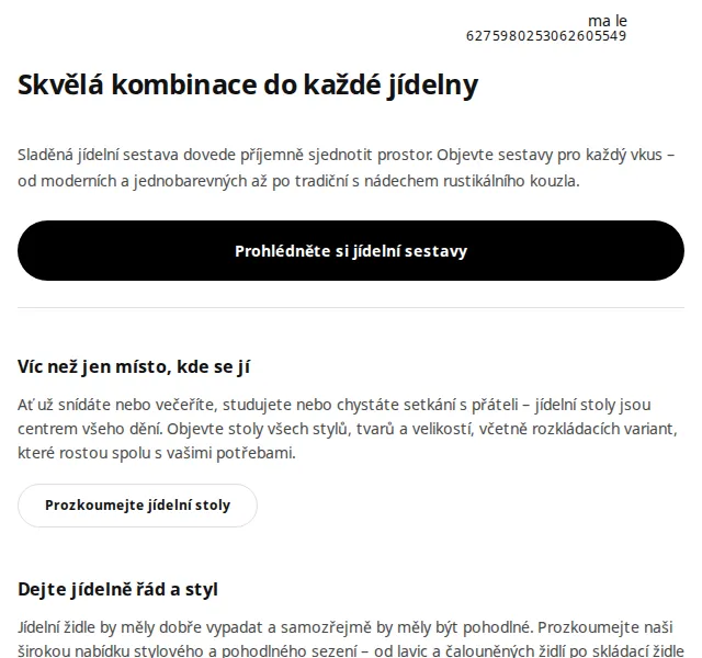 IKEA: Jídelní sestavy a židle – červenec 2026 | Nuslet.cz