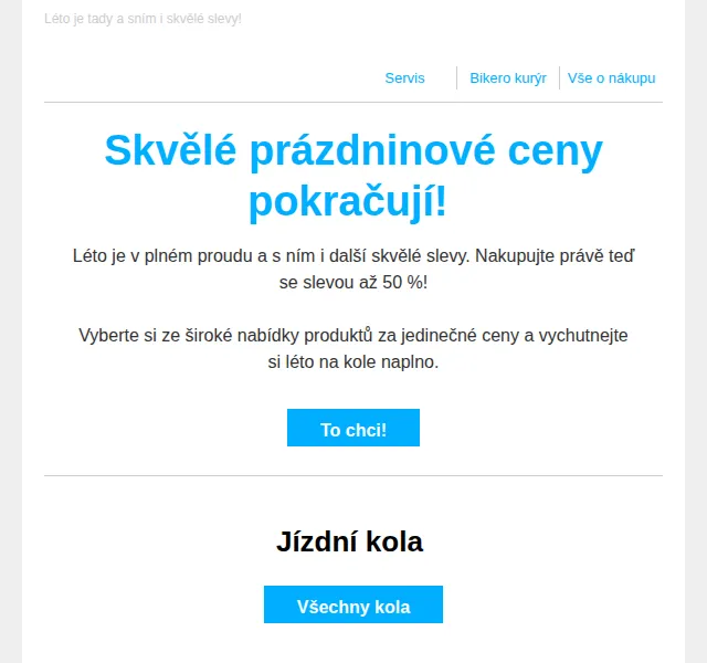 czbikero: Slevy až 50 % - letní výprodej – červen 2026 | Nuslet.cz