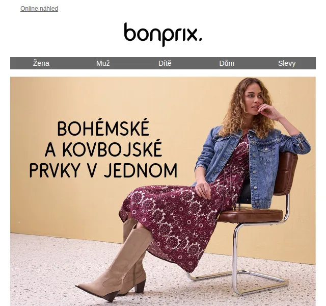 Bonprix: Bohohémské a kovbojské prvky – duben 2026
