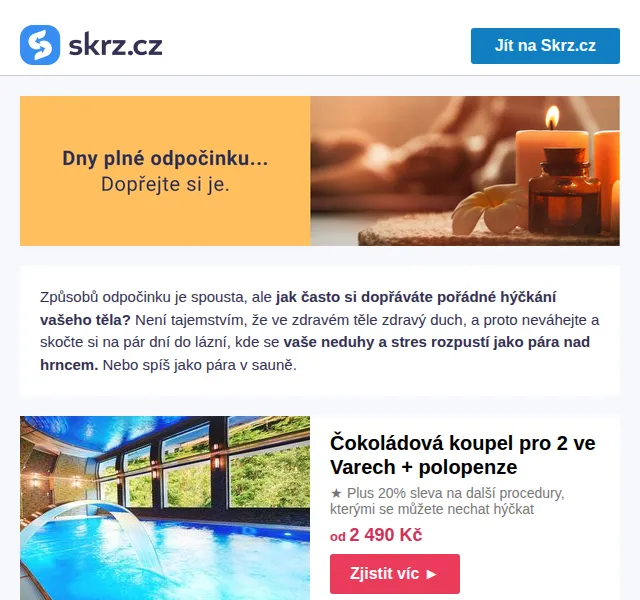 Skrz: Lázně a wellness pobyty od 2 490 Kč – červenec 2026 | Nuslet.cz