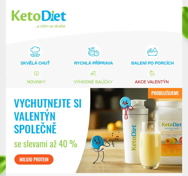 KetoDiet: Valentýnské slevy až 40 % na balíčky – červen 2026 | Nuslet.cz