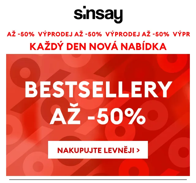 Sinsay: Bestsellery z výprodeje – červenec 2026 | Nuslet.cz
