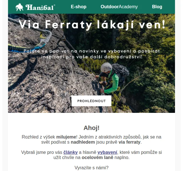 Hanibal: Slevy na via ferraty – červen 2026 | Nuslet.cz