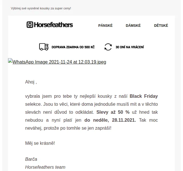 Horsefeathers: Black Friday slevy až 50 % – červen 2026 | Nuslet.cz