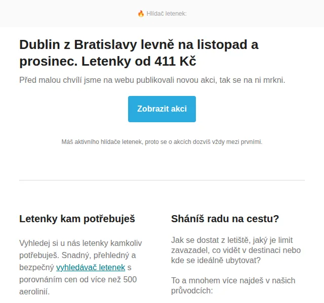 Cestujlevne.com: Dublin z Bratislavy od 411 Kč – listopad-prosinec 2026 | Nuslet.cz